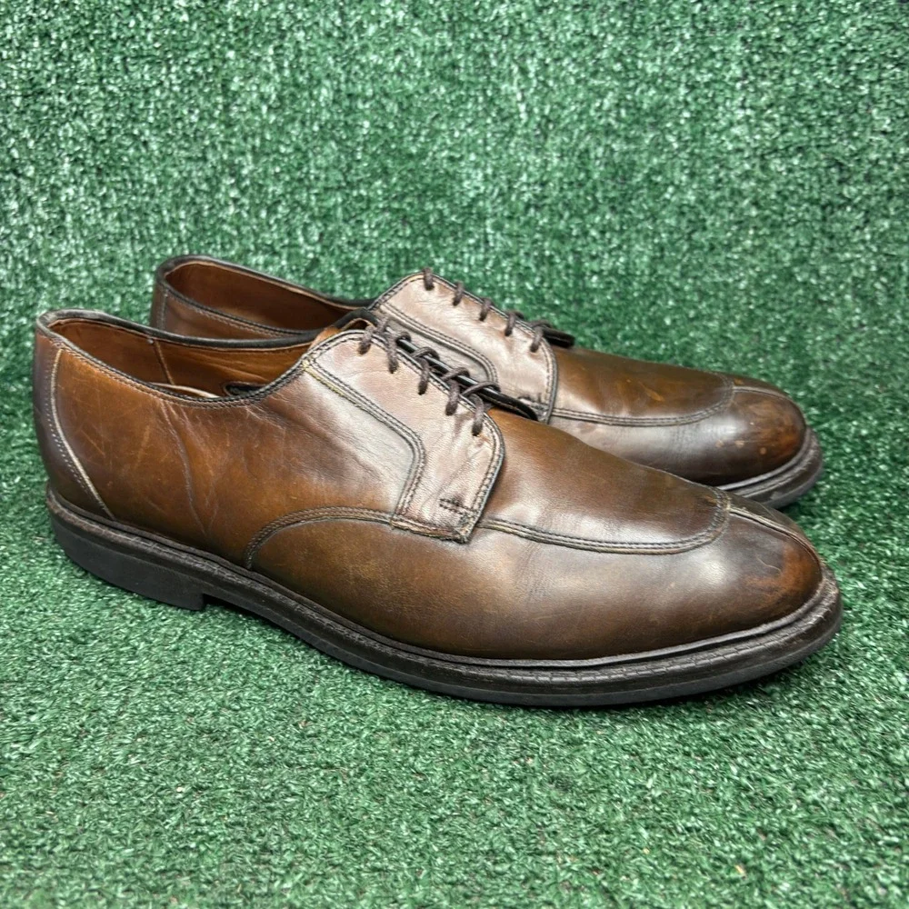 Allen‎ Edmonds Ashton Leather Split Toe Derby Dress Shoes Brown Mens Size 11 D